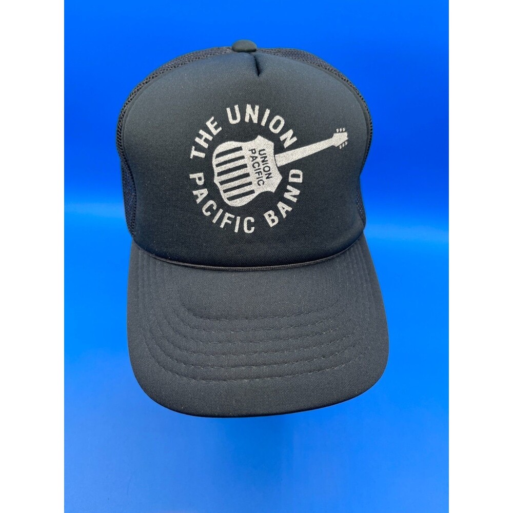Vintage The Union Pacific Band Snapback Hat Black Adjustable Mesh